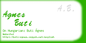 agnes buti business card
